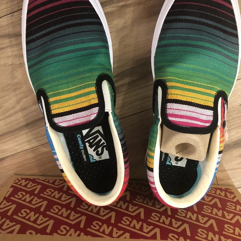 Vans ComfyCush Slip-On 'Blanket Stripe', Multi/True White, M/5.5, W/7M